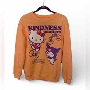 Sanrio Hello Kitty Peachy-Pink Crew Neck Sweatshirt.